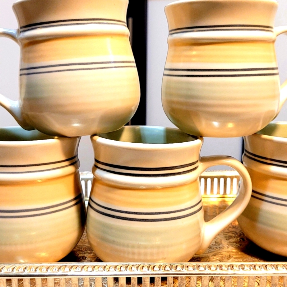 VINTAGE PFALTZGRAFF KEY LARGO STONEWARE X5